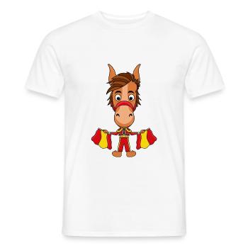 PFERD - PFERDE - PONY - PONYS - Männer T-Shirt - Weiß - Vorne - AI Model Male 178 dark (178cm)
