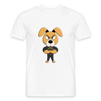 HUND - WACHHUND - SECURITY - BODYGUARD - HUNDE - Männer T-Shirt - Weiß - Vorne - AI Model Male 178 dark (178cm)