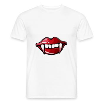 VAMPIR - HALLOWEEN - Männer T-Shirt - Weiß - Vorne - AI Model Male 178 dark (178cm)