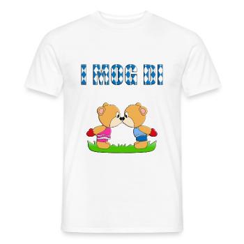 I MOG DI - BÄREN - BÄRCHEN - TEDDY - TEDDYBÄREN - Männer T-Shirt - Weiß - Vorne - AI Model Male 178 dark (178cm)