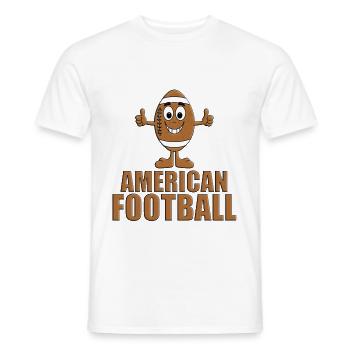AMERICAN FOOTBALL - SPORT - SUPER - GUT - Männer T-Shirt - Weiß - Vorne - AI Model Male 178 dark (178cm)
