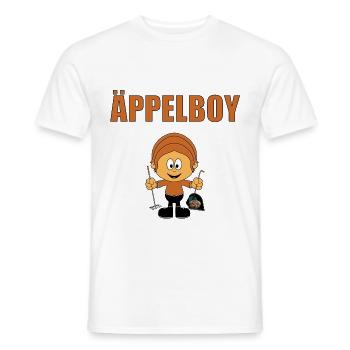 ÄPPELBOY - JUNGE - AUSMISTEN - STALL - PFERD - Männer T-Shirt - Weiß - Vorne - AI Model Male 178 dark (178cm)