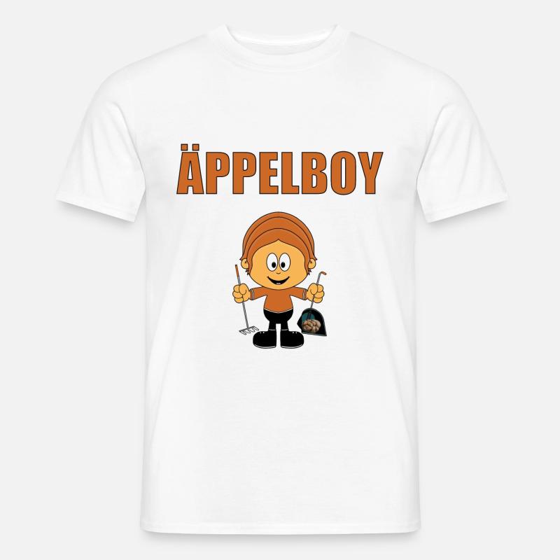 ÄPPELBOY - JUNGE - AUSMISTEN - STALL - PFERD - Männer T-Shirt - Weiß