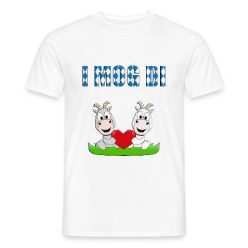 ZIEGEN - ZIEGE - LIEBE - LOVE - I MOG DI - Männer T-Shirt - Weiß - Vorne - AI Model Male 178 dark (178cm)