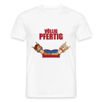 PFERDE - PFERD - SOFA - CHILLEN - PONY - PONYS - Männer T-Shirt - Weiß - Vorne - AI Model Male 178 dark (178cm)