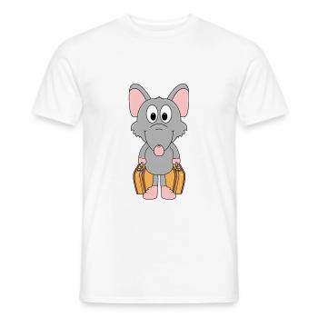 RATTE - KOFFER - TIER - TIERISCH - Männer T-Shirt - Weiß - Vorne - AI Model Male 178 dark (178cm)