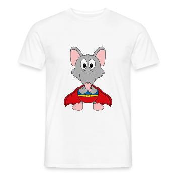 SUPERHELD - TIER - RATTE - HELD - TIERISCH - Männer T-Shirt - Weiß - Vorne - AI Model Male 178 dark (178cm)