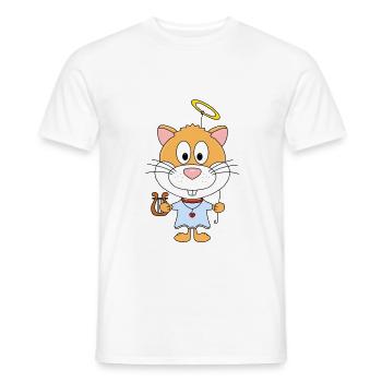 ENGEL - HAMSTER - TIER - TIERISCH - Männer T-Shirt - Weiß - Vorne - AI Model Male 178 dark (178cm)