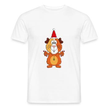 MEERSCHWEINCHEN - ZUCKERSTANGEN - WEIHNACHTEN - Männer T-Shirt - Weiß - Vorne - AI Model Male 178 dark (178cm)