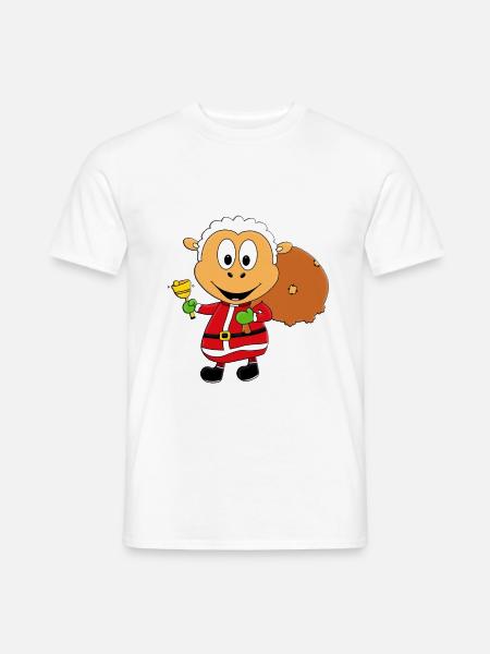 SCHAF - WEIHNACHTSMANN - TIER - TIERISCH - Männer T-Shirt - Weiß