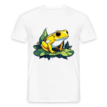 Pfeilgiftfrosch Frosch Zeichnung - Männer T-Shirt - Weiß - Vorne - AI Model Male 178 dark (178cm)