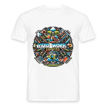 Yard Work Expert 18 - Men's T-Shirt - white - Front - AI Model Male 178 dark (178cm)
