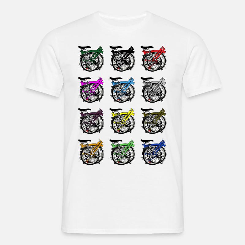 Brompton Bicycle Folded - Men's T-Shirt - white