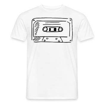 Kassette Altmodisch Retro - Männer T-Shirt - Weiß - Vorne - AI Model Male 178 dark (178cm)