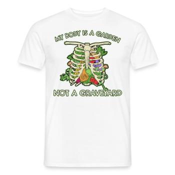 Vegan Vegetarier Pflanzlich Garten I Geschenk - Männer T-Shirt - Weiß - Vorne - AI Model Male 178 dark (178cm)