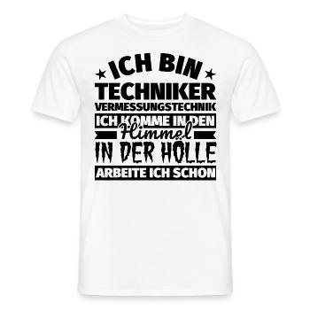 Techniker Vermessungstechnik Geschenk lustig Himme - Männer T-Shirt - Weiß - Vorne - AI Model Male 178 dark (178cm)