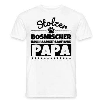 Bosnischer Rauhhaariger Laufhund lustig Herrchen H - Männer T-Shirt - Weiß - Vorne - AI Model Male 178 dark (178cm)