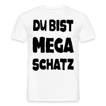 Liebling Mega Schatz Pärchen Liebe Spruch - Männer T-Shirt - Weiß - Vorne - AI Model Male 178 dark (178cm)