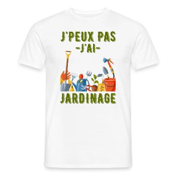Je peux pas j ai jardinage - T-shirt homme - blanc - Devant - AI Model Male 178 dark (178cm)