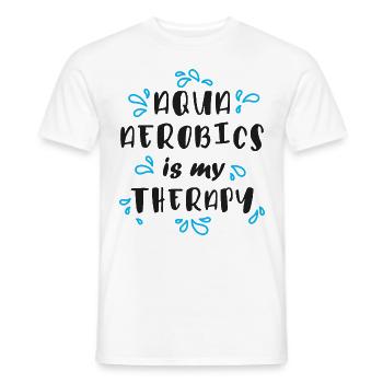 Aqua Aerobics Is My Therapy - Men's T-Shirt - white - Front - AI Model Male 178 dark (178cm)