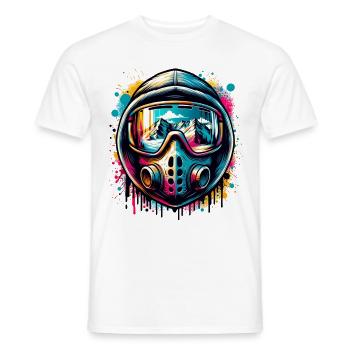 Abenteuerlustige Berglandschaft in Skimaske - Männer T-Shirt - Weiß - Vorne - AI Model Male 178 dark (178cm)