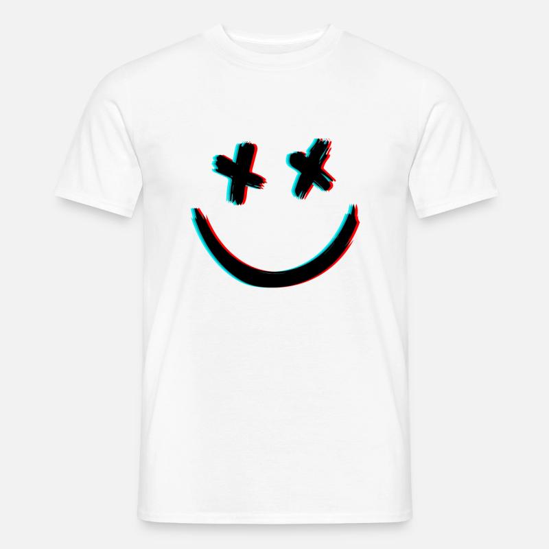 DEAD SMILE 3D - Männer T-Shirt - Weiß