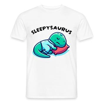 Sleepysaurus Official Sleep Outfit Chemise de nuit - T-shirt homme - blanc - Devant - AI Model Male 178 dark (178cm)