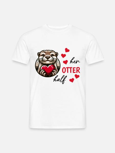 Otter Half Love Gift - Men's T-Shirt - white