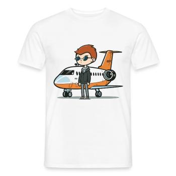 The Jet Setter - Men's T-Shirt - white - Front - AI Model Male 178 dark (178cm)