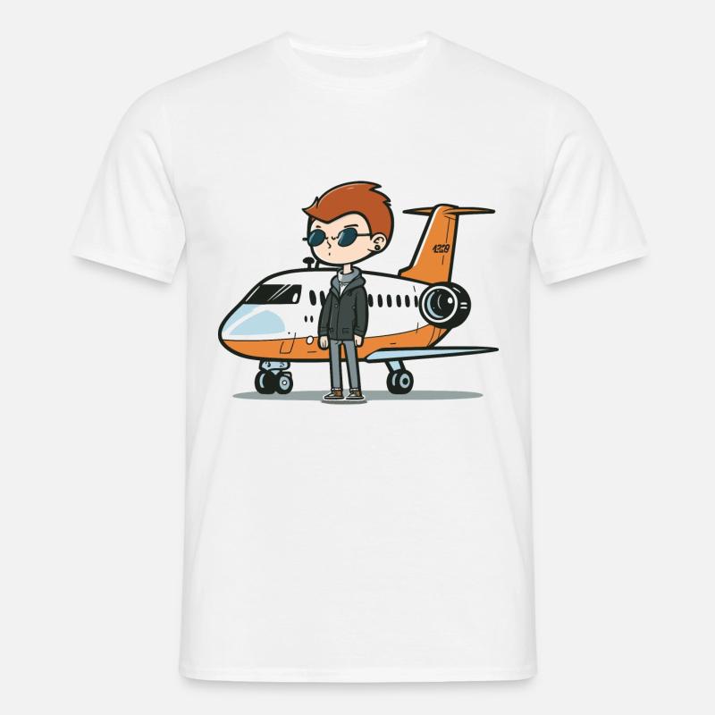 Der Jet-Setter - Männer T-Shirt - Weiß
