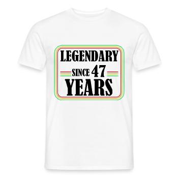 Legendary for 47 years, 47 birthday, finally 47 - Men's T-Shirt - white - Front - AI Model Male 178 dark (178cm)
