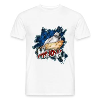 Moin Robbe | Yolo artwork - Men's T-Shirt - white - Front - AI Model Male 178 dark (178cm)