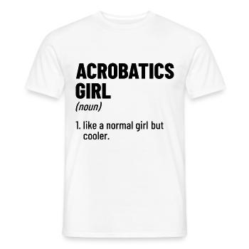 Girl Graphic Gymnast Gymnastics Acrobat Acrobatics - Männer T-Shirt - Weiß - Vorne - AI Model Male 178 dark (178cm)