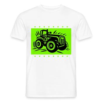 Tractor Farmer Farmer Icon - Men's T-Shirt - white - Front - AI Model Male 178 dark (178cm)