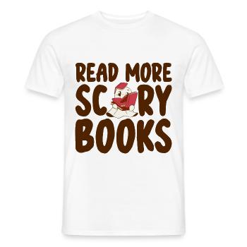 Lire la suite Livres effrayants 2 - T-shirt homme - blanc - Devant - AI Model Male 178 dark (178cm)