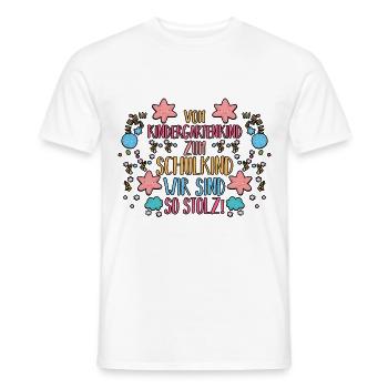 Parents Écolier École primaire Première classe Inscription - T-shirt homme - blanc - Devant - AI Model Male 178 dark (178cm)