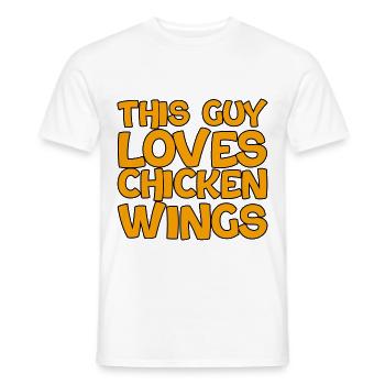 This Guy Loves Chicken Wings 2 - Männer T-Shirt - Weiß - Vorne - AI Model Male 178 dark (178cm)