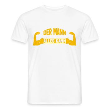 Fabian Der Mann Der Alles Kann Vorname Fabian - Männer T-Shirt - Weiß - Vorne - AI Model Male 178 dark (178cm)
