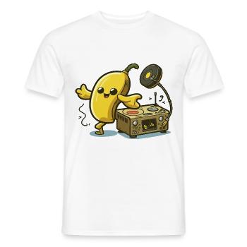 Bananen-Beats - Männer T-Shirt - Weiß - Vorne - AI Model Male 178 dark (178cm)