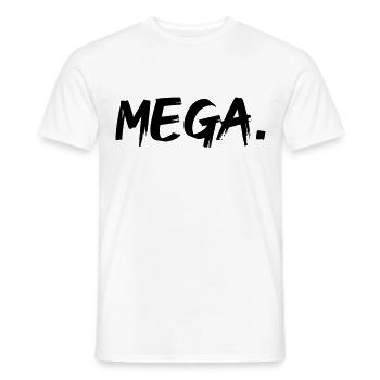 mega - Men's T-Shirt - white - Front - AI Model Male 178 dark (178cm)