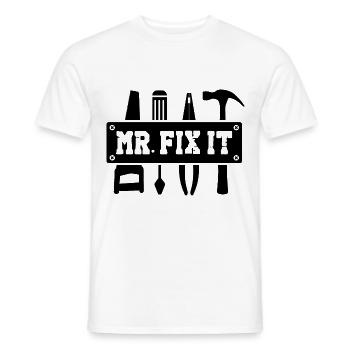 Mister Fix it er kann alles reparieren, Handwerker - Männer T-Shirt - Weiß - Vorne - AI Model Male 178 dark (178cm)