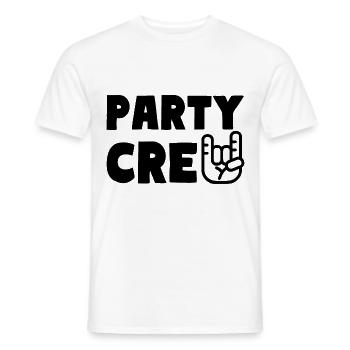 PARTY CREW Feiern - Männer T-Shirt - Weiß - Vorne - AI Model Male 178 dark (178cm)