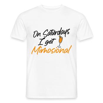 On Saturdays I Get Mimosional Brunch Shirt - Männer T-Shirt - Weiß - Vorne - AI Model Male 178 dark (178cm)