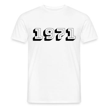 Year of birth 1971 Gift - Men's T-Shirt - white - Front - AI Model Male 178 dark (178cm)