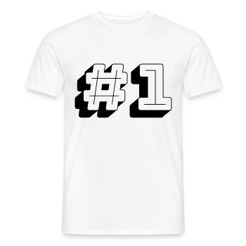 Nummer Eins Nummer 1 - Männer T-Shirt - Weiß - Vorne - AI Model Male 178 dark (178cm)