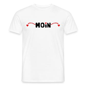 Moin - Das Herz des Nordens - Männer T-Shirt - Weiß - Vorne - AI Model Male 178 dark (178cm)