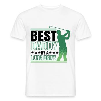 Best Daddy By A Long Drive 2 - Männer T-Shirt - Weiß - Vorne - AI Model Male 178 dark (178cm)