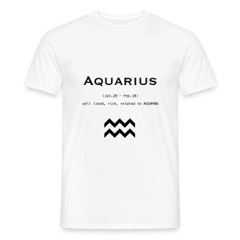 Aquarius / Zodiac / Aquarius - Men's T-Shirt - white - Front - AI Model Male 178 dark (178cm)