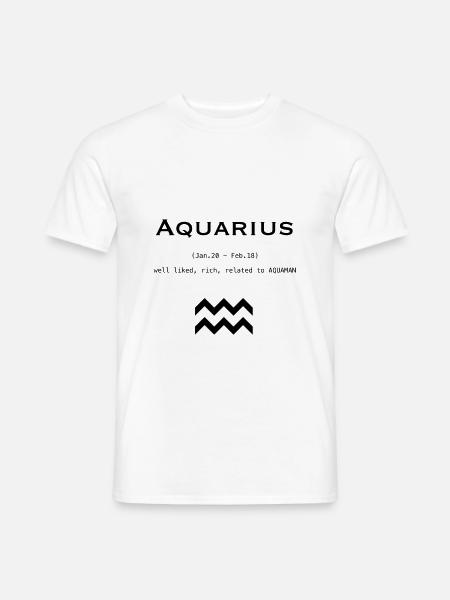 Wassermann / Sternzeichen / Aquarius - Männer T-Shirt - Weiß
