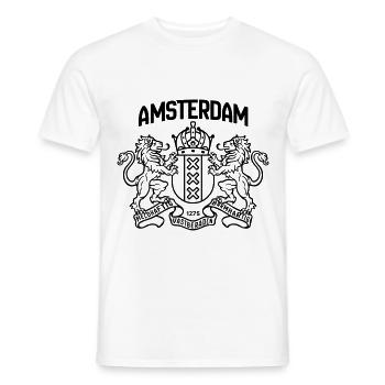 Armoiries d'Amsterdam, incolore - T-shirt homme - blanc - Devant - AI Model Male 178 dark (178cm)